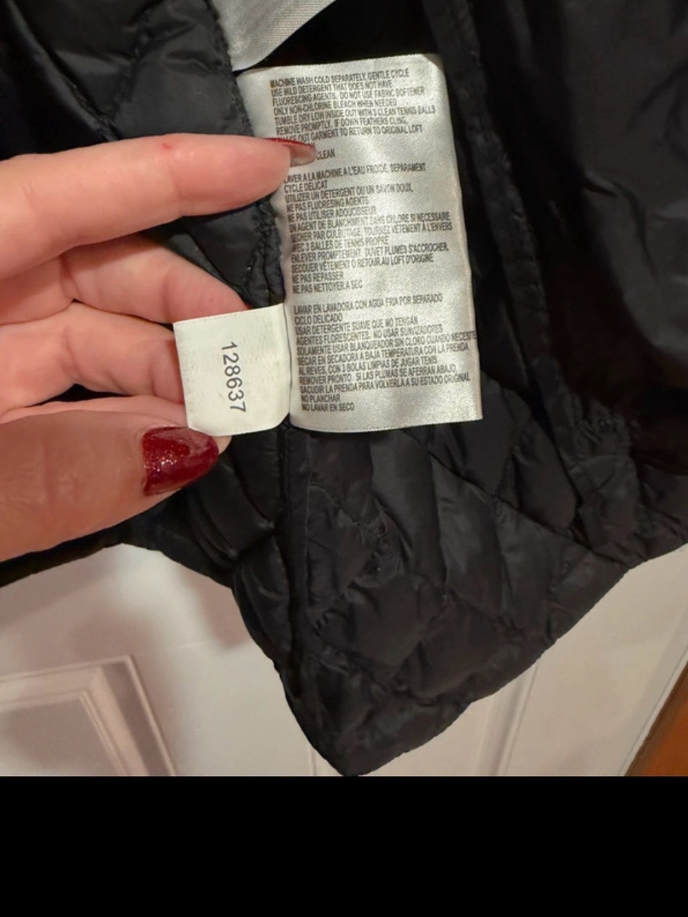 Michael Kors Black Puffer Jacket with Gold Trim - Picture 6 of 7